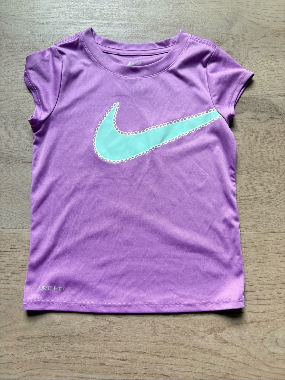 Nike Girls' Purple Dri-FIT Logo Tee Sz 6X